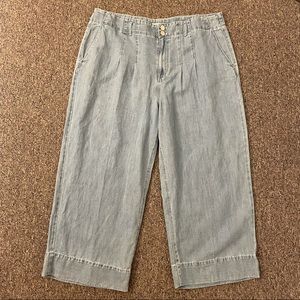 Loft wide leg capri jeans